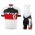 2015 Proteam Scott zwart-rood Fietskleding Set Fietsshirt Korte Mouwen+Fietsbroek Bib Korte 2242