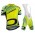 2015 Orbea fluo geel blauw Fietskleding Set Fietsshirt Korte Mouwen+Fietsbroek Bib Korte 2201