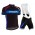 2015 Orbea zwart-blauw Fietskleding Set Fietsshirt Korte Mouwen+Fietsbroek Bib Korte 2197