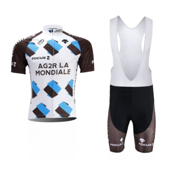 Ag2r La Mondiale 2014 Fietspakken Fietsshirt Korte+Korte koersbroeken Bib 1188