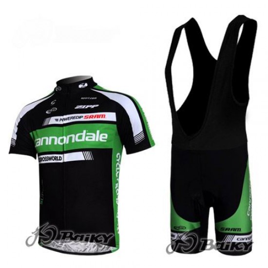 Cannondale Pro Team Fietsshirt Korte mouw Korte fietsbroeken Bib met zeem Kits groen zwart 62