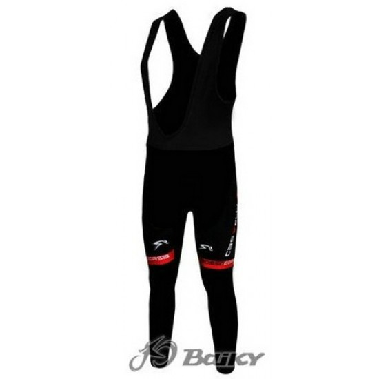 Castelli lange fietsbroeken Bib met zeem rood wit 4692