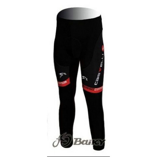 Castelli Pro Team lange fietsbroeken met zeem zwart 4740