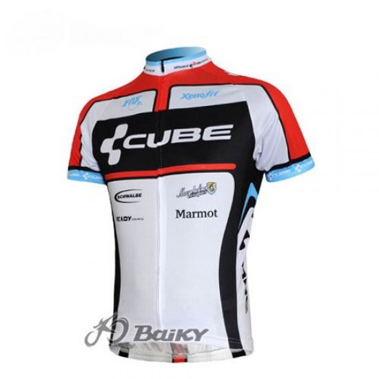 Cube Fintro Pro Team Fietsshirt Korte mouw wit rood 3892