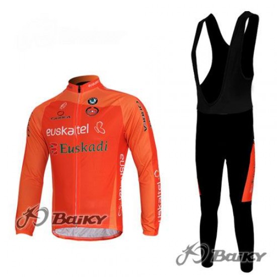 Euskaltel-Euskadi Pro Team Fietspakken Fietsshirt lange+lange fietsbroeken Bib zeem roze 4413