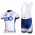 FDJ-BigMat Pro Team Fietsshirt Korte mouw Korte fietsbroeken Bib met zeem Kits wit blauw 156