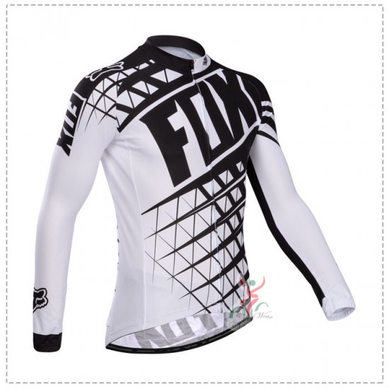 Fox 2014 Fietsshirt lange mouw Zwart Wit 1007