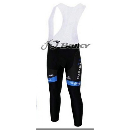 Garmin Barracuda Pro Team lange fietsbroeken Bib met zeem blauw wit 4697