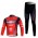 Giant Sram Pro Team Fietspakken Fietsshirt lange mouw+lange fietsbroeken rood zwart 4373