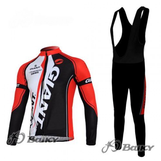 Giant Sram Pro Team Fietspakken Fietsshirt lange+lange fietsbroeken Bib zeem rood wit zwart 4420