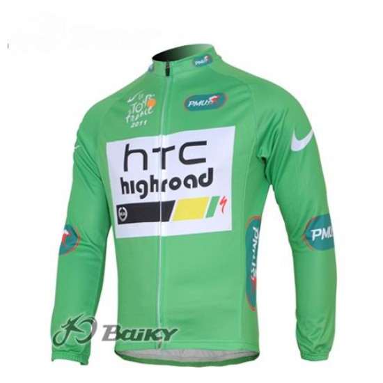 HTC-Highroad Pro Team Fietsshirt lange mouw groen 242