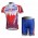 Katusha Rusland Fietsshirt Korte mouw Korte fietsbroeken met zeem Kits wit rood 4086