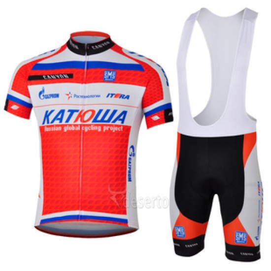 Katusha Team Fietspakken Fietsshirt Korte+Korte koersbroeken Bib 1087