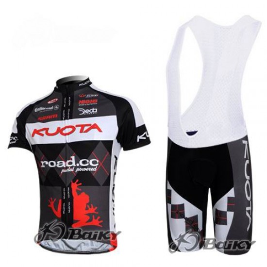 Kuota SRAM Road Pro Team Fietsshirt Korte mouw Korte fietsbroeken Bib met zeem Kits zwart wit 278