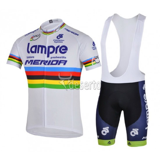 Lampre Merida 2014 Fietspakken Fietsshirt Korte+Korte koersbroeken Bib wit 1290