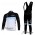 Leopard trek Pro Team Fietskleding Fietsshirt Lange Mouwen+lange fietsbroeken Bib zeem wit zwart 285