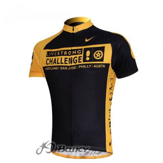 Livestrong Pro Team challenge Fietsshirt Korte mouw zwart geel 320