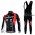 MHW Cube Racing Team Fietspakken Fietsshirt lange+lange fietsbroeken Bib zeem rood zwart 4431