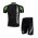 Merida 2014 Fietskleding Fietsshirt Korte Mouwen+Fietsbroek Korte zeem Black groen wit 1105