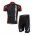 Merida 2014 Fietskleding Fietsshirt Korte Mouwen+Fietsbroek Korte zeem Black Red wit 1107