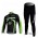 Merida Multivan Flex Stay Fietspakken Fietsshirt lange mouw+lange fietsbroeken zwart groen 354