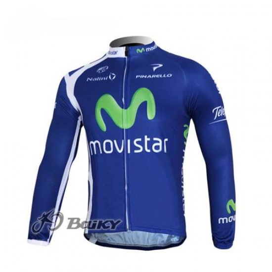 Movistar Team Fietsshirt lange mouw blauw 4475