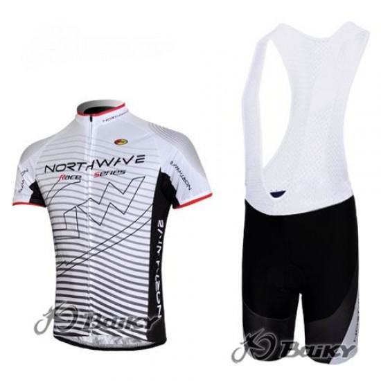 Northwave Pro Team Fietspakken Fietsshirt Korte+Korte koersbroeken Bib wit 4276