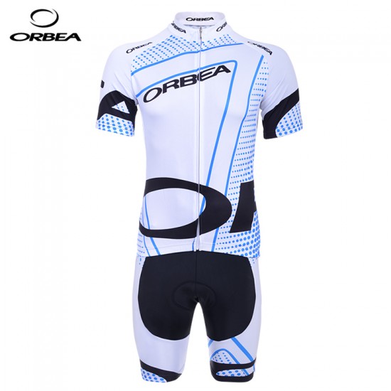 Orbea 2014 Fietskleding Fietsshirt Korte Mouwen+Fietsbroek Korte zeem wit 1143