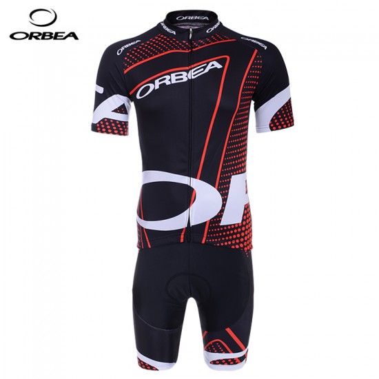 Orbea 2014 Fietskleding Fietsshirt Korte Mouwen+Fietsbroek Korte zeem Black Red 1141