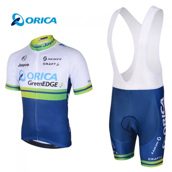 Orica groenEDGE 2014 Fietspakken Fietsshirt Korte+Korte koersbroeken Bib 1159