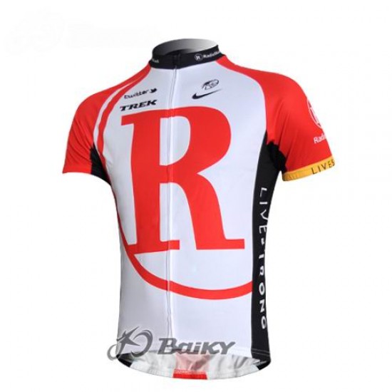 RadioShack Trek Pro Team Fietsshirt Korte mouw rood wit 495