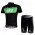 SKY Pro Team Fietskleding Fietsshirt Korte Mouwen+Fietsbroek Korte zeem zwart groen 537