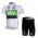 SKY Pro Team Fietskleding Fietsshirt Korte Mouwen+Fietsbroek Korte zeem wit groen 535