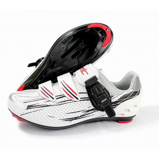 Santic Road Fietsschoenen S12004W wit rood 3180