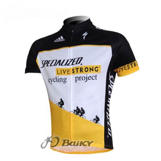 Specialized Livestrong Fietsshirt Korte mouw wit geel 556