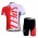Specialized Fietspakken Fietsshirt Korte+Korte koersbroeken Bib rood wit 4142