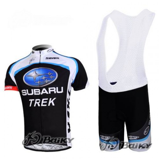 Subaru Trek Pro Team Fietspakken Fietsshirt Korte+Korte koersbroeken Bib zwart 4323