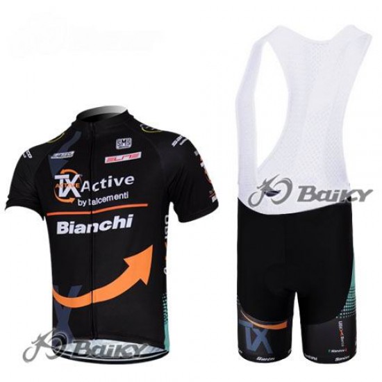 2012 TX active bianchi Pro Team Fietspakken Fietsshirt Korte+Korte koersbroeken Bib 583