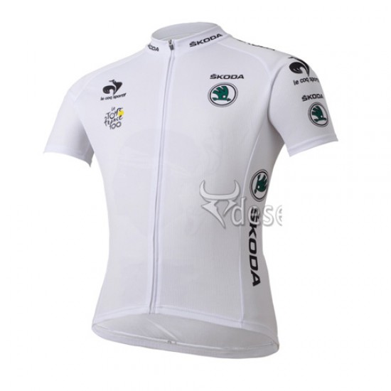 Tour de France le coq sportif Witte trui Fietsshirt Korte mouw 1374