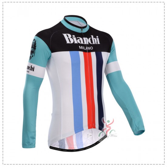 Bianchi 2014 Fietsshirt lange mouw Rood Blauw 848