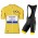 DECEUNINCK QUICK-STEP 2020 Tour De France geel Fietskleding Fietsshirt Korte Mouw+Korte Fietsbroeken Bib 2023