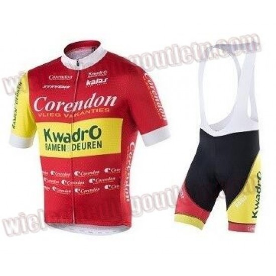 Corendon KwadrO Fietskleding Set wielershirt korte mouwen+koersbroek kort Bib 33nl10194