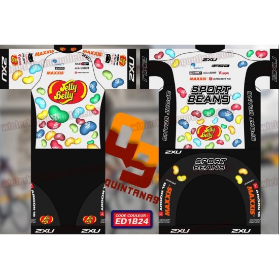 JellyBelly p-b Maxxis Fietskleding Set wielershirt korte mouwen+koersbroek kort Bib 33nl10137