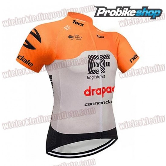 2018 Cannondale Education First-Drapac Orange Fietsshirt Korte Mouw 33nl10049