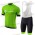 2018 Cube groen Fietskleding Set wielershirt korte mouwen+koersbroek kort Bib 33nl10041