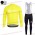 Cube 2018 geel winterset Wielerkleding Set Wielershirts lange mouw+fietsbroek lang met zeem nl18a024