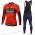 Bahrain Merida 2018 Wielerkleding Set Wielershirts lange mouw+fietsbroek lang met zeem nl18a064