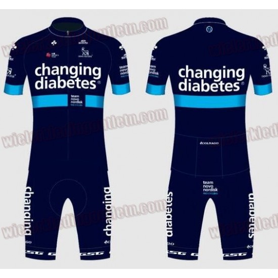 Novo Nordisk 2018 Fietskleding Set wielershirt korte mouwen+koersbroek kort Bib 33nl10020