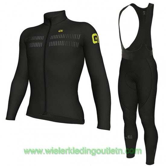 2018 Ale N3 Fietskleding Wielershirt lange mouw+Lange fietsbroeken Bib 962XEIY