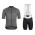 2020 BONTRAGER Circuit Fietskleding Wielershirt Korte Mouw+Korte Fietsbroeken Bib Gris Zwart YFA7X YFA7X